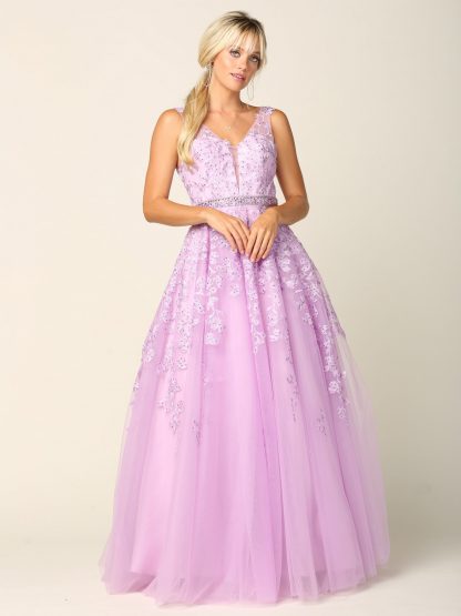 5232 - TULLE BALLGOWN WITH EMBROIDERY CORSET BACK - Image 7