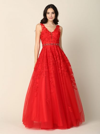 5232 - TULLE BALLGOWN WITH EMBROIDERY CORSET BACK - Image 13