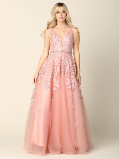 5232 - TULLE BALLGOWN WITH EMBROIDERY CORSET BACK - Image 10