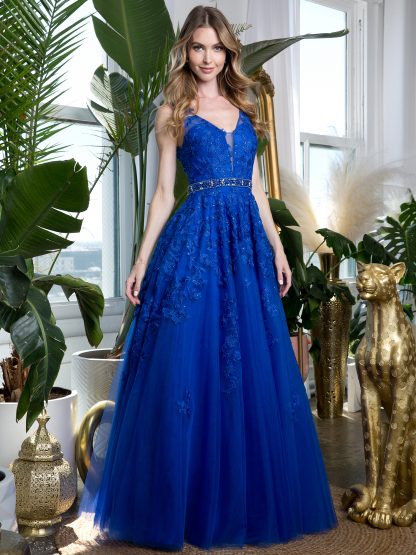 5232 - TULLE BALLGOWN WITH EMBROIDERY CORSET BACK - Image 5