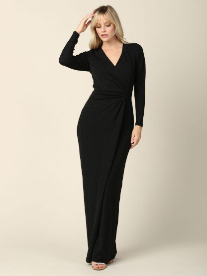 3401 - LONG SLEEVE FITTED METALLIC DRESS - Image 10
