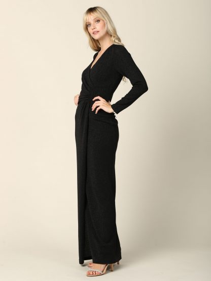 3401 - LONG SLEEVE FITTED METALLIC DRESS - Image 9