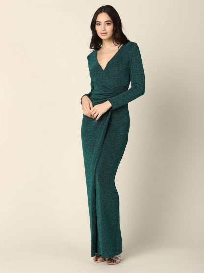 3401 - LONG SLEEVE FITTED METALLIC DRESS - Image 8