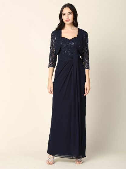3406 - 2 PC MAMA DRESS W BOLERO - Image 17