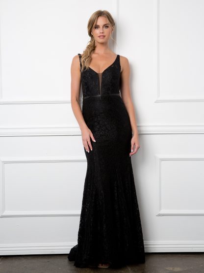 3411- Sleeveless Lace Wedding Gown - Image 2