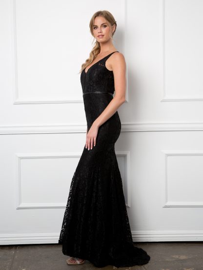 3411- Sleeveless Lace Wedding Gown - Image 3