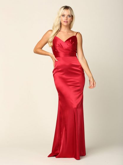 3409 - Charmeuse Spaghetti Strap Gown With Corset Back - Image 10
