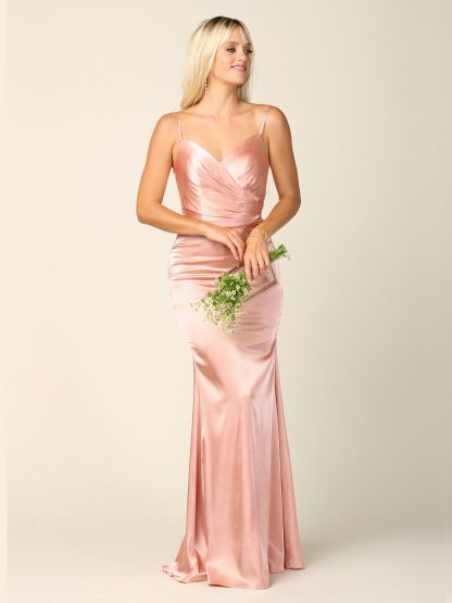 3409 - Charmeuse Spaghetti Strap Gown With Corset Back - Image 15