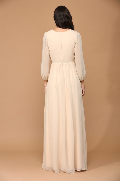 3410 - BALLOON SLEEVE CHIFFON DRESS - Image 13