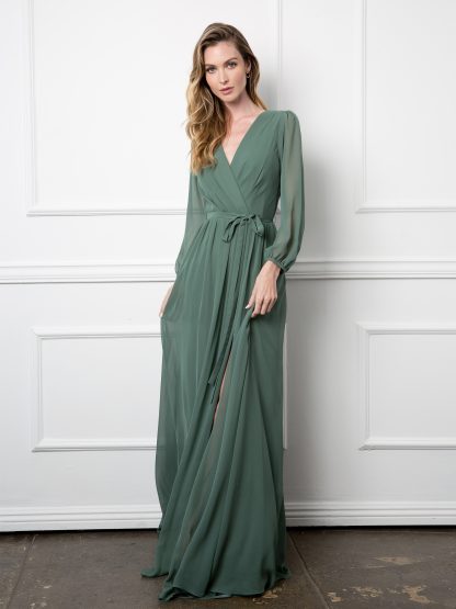3410 - BALLOON SLEEVE CHIFFON DRESS - Image 6