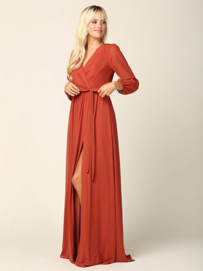 3410 - BALLOON SLEEVE CHIFFON DRESS - Image 24