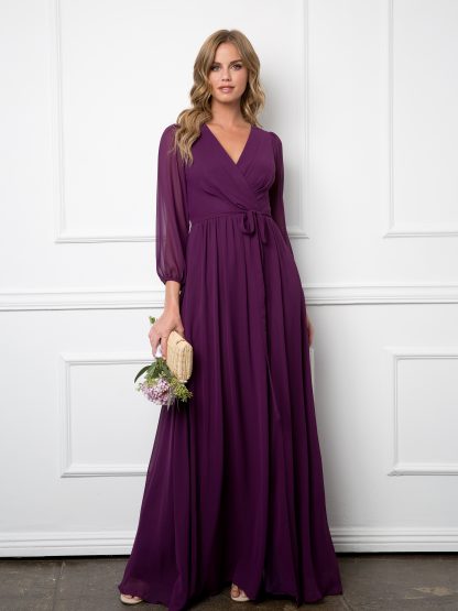 3410 - BALLOON SLEEVE CHIFFON DRESS - Image 7