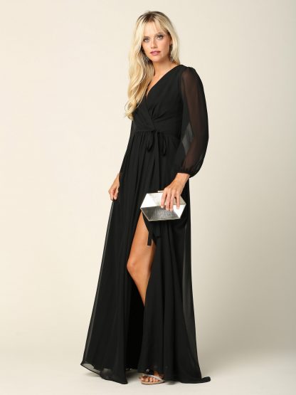3410 - BALLOON SLEEVE CHIFFON DRESS - Image 16