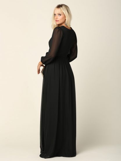 3410 - BALLOON SLEEVE CHIFFON DRESS - Image 18
