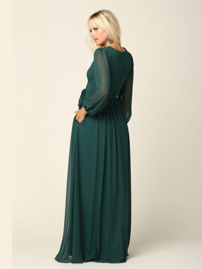 3410 - BALLOON SLEEVE CHIFFON DRESS - Image 15