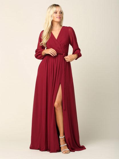 3410 - BALLOON SLEEVE CHIFFON DRESS - Image 20