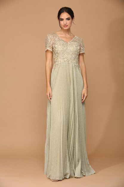 5241 - MOB METALLIC EMBROIDERED GOWN WITH PLEATED SKIRT - Image 22