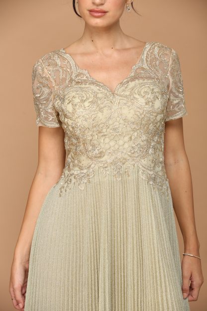 5241 - MOB METALLIC EMBROIDERED GOWN WITH PLEATED SKIRT - Image 21