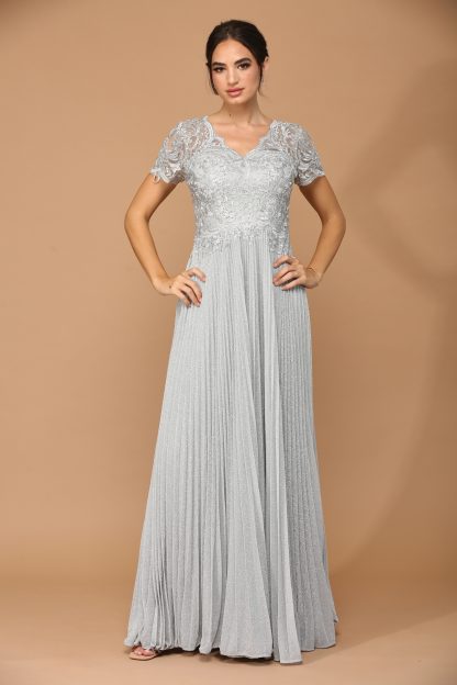 5241 - MOB METALLIC EMBROIDERED GOWN WITH PLEATED SKIRT - Image 16
