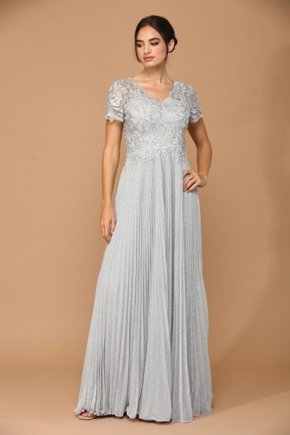 5241 - MOB METALLIC EMBROIDERED GOWN WITH PLEATED SKIRT - Image 17