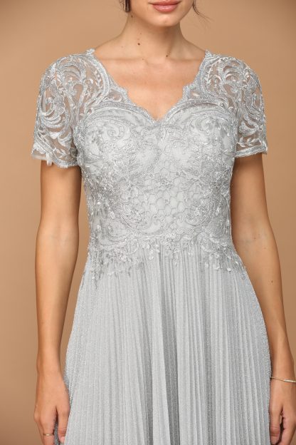 5241 - MOB METALLIC EMBROIDERED GOWN WITH PLEATED SKIRT - Image 18