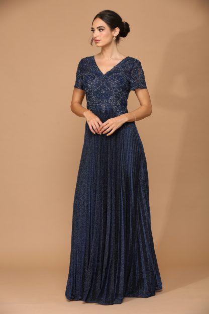 5241 - MOB METALLIC EMBROIDERED GOWN WITH PLEATED SKIRT - Image 12