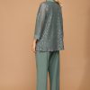 3455- 3PC Pant Set Lace And Stretch ITY - Image 4