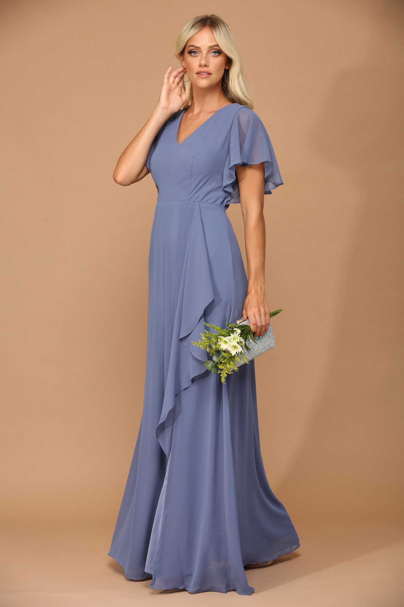 Eva USA 5317 Fitted Sparkle Satin Bustier Prom Gown main image 1