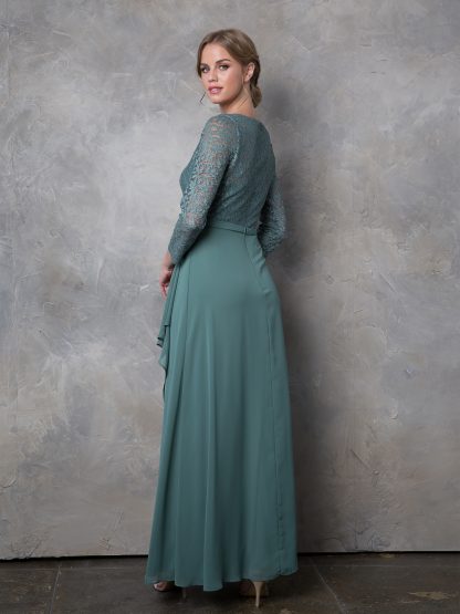 3446 - MOB 3/4 Lace Sleeve With Chiffon Skirt - Image 5