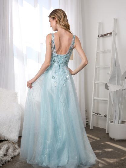 5244 - Tulle Gown With Corset Back - Image 6