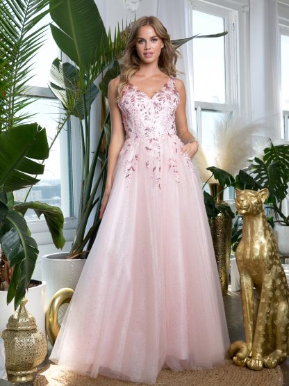 5244 - Tulle Gown With Corset Back