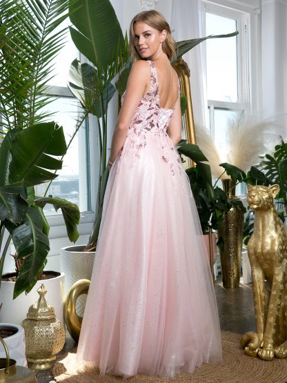 5244 - Tulle Gown With Corset Back - Image 2