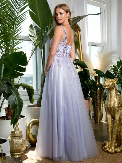 5244 - Tulle Gown With Corset Back - Image 4