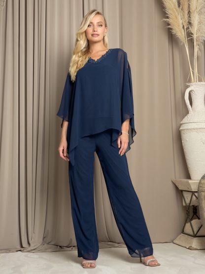 3463 - 2PC CHIFFON PANT SET