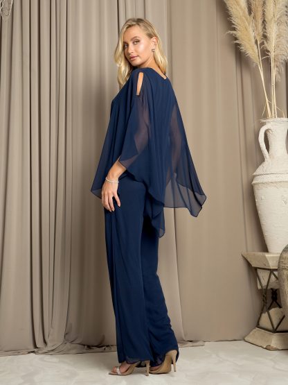 3463 - 2PC CHIFFON PANT SET - Image 2