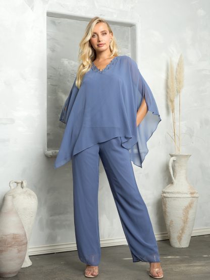 3463 - 2PC CHIFFON PANT SET - Image 4
