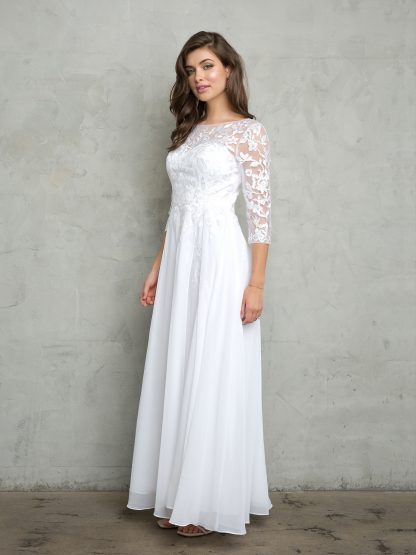 5258 - A-LINE MOB GOWN WITH EMBELLISHED TOP AND LAYERED SKIRT, BACK ZIPPER - Image 4