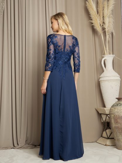 5258 - A-LINE MOB GOWN WITH EMBELLISHED TOP AND LAYERED SKIRT, BACK ZIPPER - Image 10