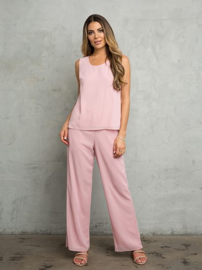 3483 - MAMA 3PC PANTS SET WITH LACE 3/4 SLEEVE JACKET - Image 6
