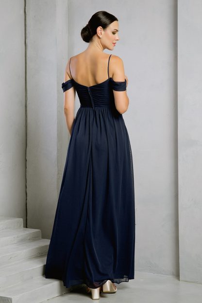 3494 - OFF SHOULDER CHIFFON MATT JERSEY BM AND MATERNITY DRESS - Image 8
