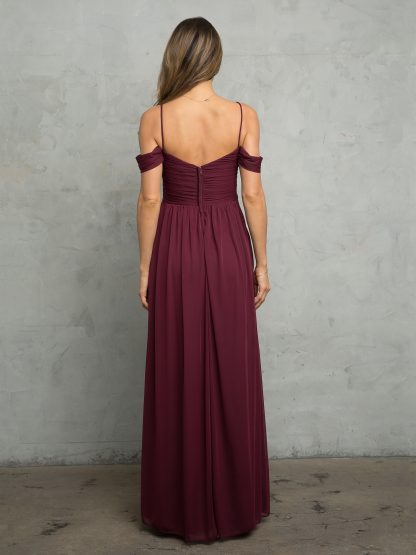 3494 - OFF SHOULDER CHIFFON MATT JERSEY BM AND MATERNITY DRESS - Image 7