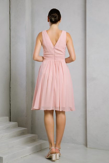 3495 - SLEEVELESS MINI CHIFFON DRESS WITH BACK ZIPPER - Image 8