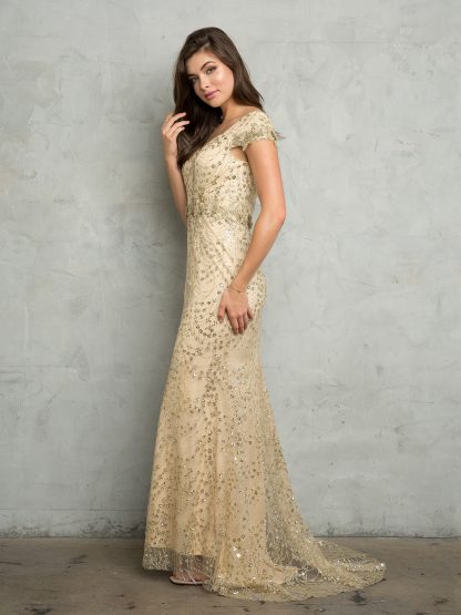 5266 - GLITTER EMBELLISHMENT GOWN WITH BACK ZIPPER - Image 2