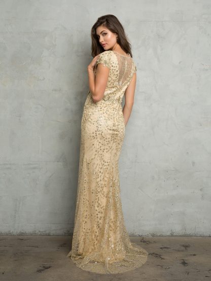 5266 - GLITTER EMBELLISHMENT GOWN WITH BACK ZIPPER - Image 3