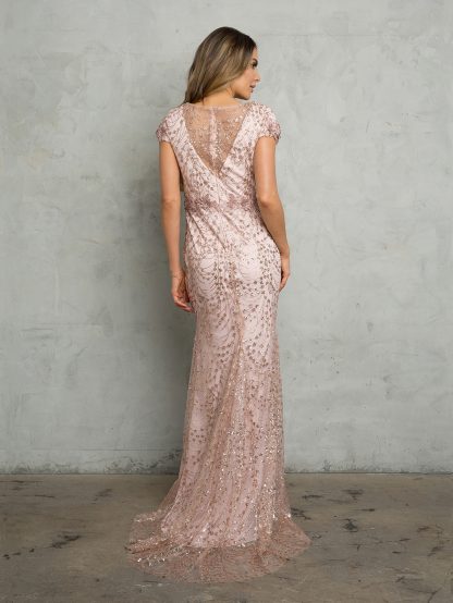 5266 - GLITTER EMBELLISHMENT GOWN WITH BACK ZIPPER - Image 4