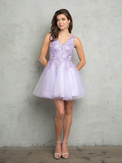5267 - MINI EMBROIDERED AND LAYERED GLITTERD MESH TULLE DRESS W CORSET BACK - Image 2