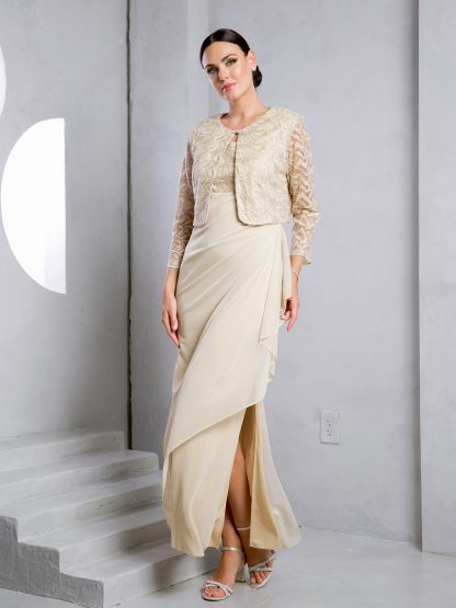 3517 - 2 PC MAMA SET WITH DRESS AND BOLERO