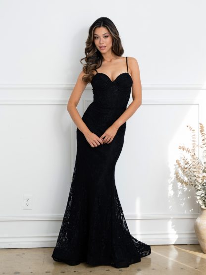 5277 - SLEEVELESS LACE FIT AND FLARE DRESS - Image 2