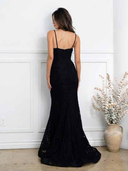 5277 - SLEEVELESS LACE FIT AND FLARE DRESS - Image 3