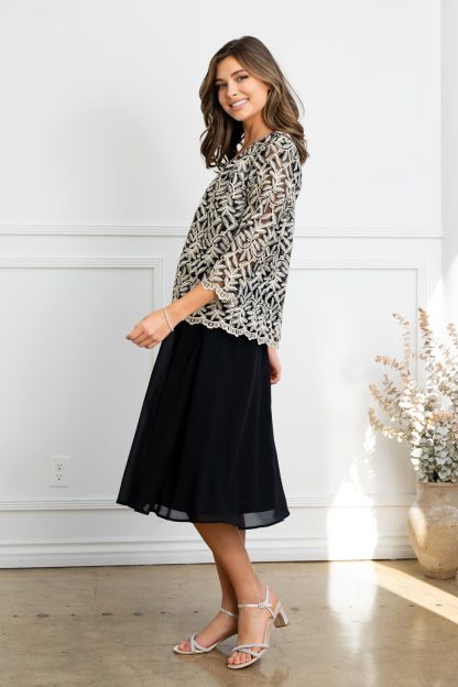 3530 | 3PC SKIRT, TANK, AND LACE JACKET SET - Image 3